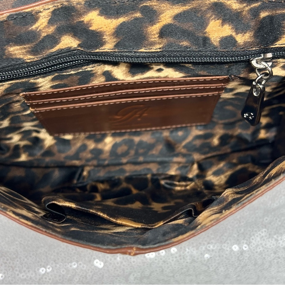 Grace Adele shoulder bag brown with leopard print inside - Picture 9 of 16